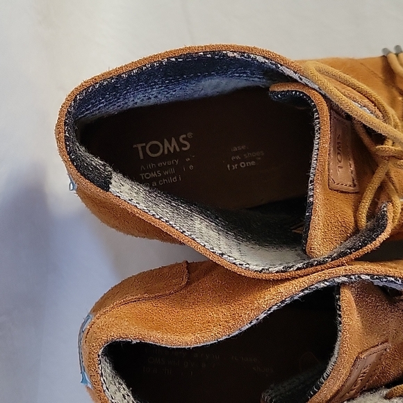 TOMS Tab Suede Lace-Up Wedge Boot Bootie Size 11 - Picture 8 of 14